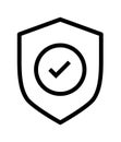 Secure shield tick icon