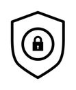 Secure shield lock icon