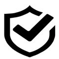Secure shield tick vector icon for protection and verification designs Royalty Free Stock Photo