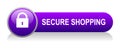 Secure shoping icon button