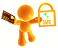 Secure shopping icon symbol Royalty Free Stock Photo