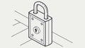 Secure Smart Padlock for Enhanced Digital Protection, vector design Generative AI Royalty Free Stock Photo