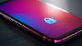 Secure smartphone with lock icon displayed on screen