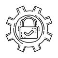 Secure Sockets Layer Icon. Doodle Hand Drawn or Outline Icon Style