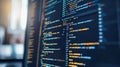 Secure Software Development Code Displayed on Computer Screen with Shallow Depth of Field Royalty Free Stock Photo
