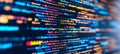 Secure Software Development Java Code On Computer Screen With Colorful Blurred Background