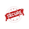 Secure Stamp Red Grunge Sign Sticker Icon Isolated Royalty Free Stock Photo