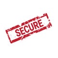 Secure Stamp Red Grunge Sticker Or Badge Isolated Royalty Free Stock Photo