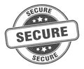 secure stamp. secure round grunge sign. Royalty Free Stock Photo