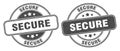 Secure stamp. secure label. round grunge sign Royalty Free Stock Photo