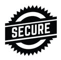 Secure stamp on white