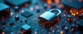 Secure tech system. AI safeguards SOX compliance in security. Modern system enhanced by automated process to improve security,