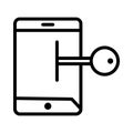 Secure thin line vector icon Royalty Free Stock Photo