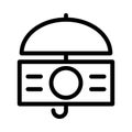 Secure thin line vector icon Royalty Free Stock Photo