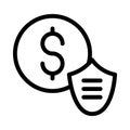 Secure thin line vector icon Royalty Free Stock Photo
