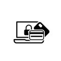 Secure Transaction Icon. Flat Design