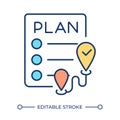 Secure transportation plan RGB color icon
