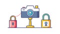 Secure Tripod Camera Setup & Stability, vector design Generative AI Royalty Free Stock Photo