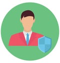 Secure User Color Isolated Vector Icon That can be easily edit or modified. Royalty Free Stock Photo