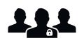 Secure User Group Icon: Private Network or Restricted Access, vector design Generative AI Royalty Free Stock Photo