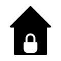 Secure vector glyph flat icon Royalty Free Stock Photo