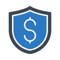 Secure glyph color flat vector icon Royalty Free Stock Photo