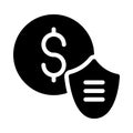 Secure glyph flat vector icon Royalty Free Stock Photo