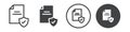 Secure Verification icon Vector logo outline