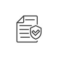 Secure Verification line icon