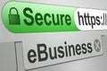 Secure web business transaction Royalty Free Stock Photo