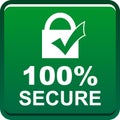 100 secure web button Royalty Free Stock Photo