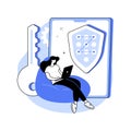 Secure web traffic abstract concept vector illustration.