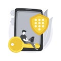 Secure web traffic abstract concept vector illustration.