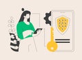 Secure web traffic abstract concept vector illustration.