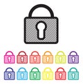 Secure website icon set