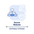 Secure website light blue concept icon