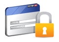 Secure website login using SSL protocol Royalty Free Stock Photo