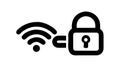 Secure WiFi Network, Wireless Security, vector design Generative AI Royalty Free Stock Photo