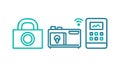 Secure Wireless Camera Connection Icon, vector design Generative AI Royalty Free Stock Photo