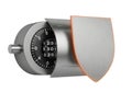 Secure your assets with a robust combination lock and protective shield Royalty Free Stock Photo