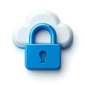 Secure Your Data Cloud Protection with a Padlock Royalty Free Stock Photo