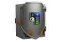 Secure your valuables with this modern digital safe featuring fingerprint and keypad access Royalty Free Stock Photo