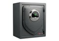 Secure your valuables with a modern fire safe featuring advanced biometric fingerprint access Royalty Free Stock Photo