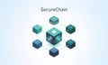 SecureChain Network Architecture Royalty Free Stock Photo