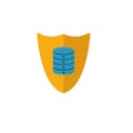 Secured Backup icon. Flat creative element from big data icons collection. Colored secured backup icon for templates, web design