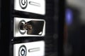 Secured data with key from server rack