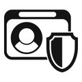 Secured data shield icon simple vector. Company business Royalty Free Stock Photo