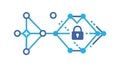 Secured digital network vector, abstract data protection concept. vector design Generative AI Royalty Free Stock Photo
