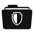 Secured folder icon simple vector. Data information Royalty Free Stock Photo