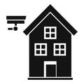 Secured home icon, simple style